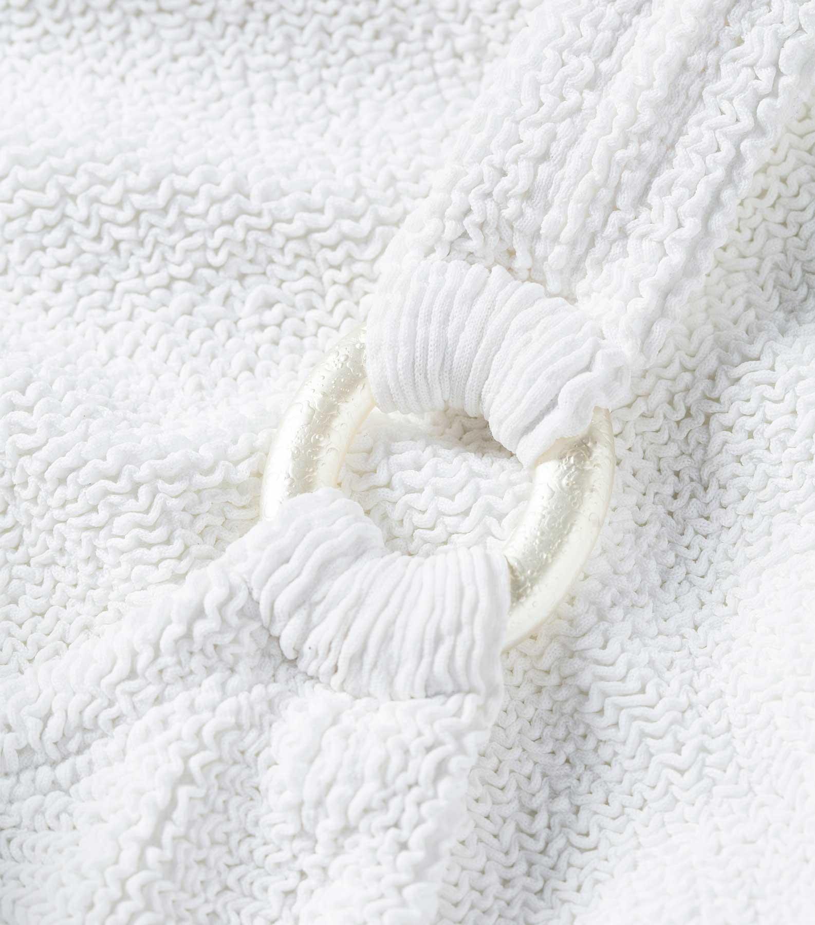 Domino Swim With Pearly Hoops - White Product Image