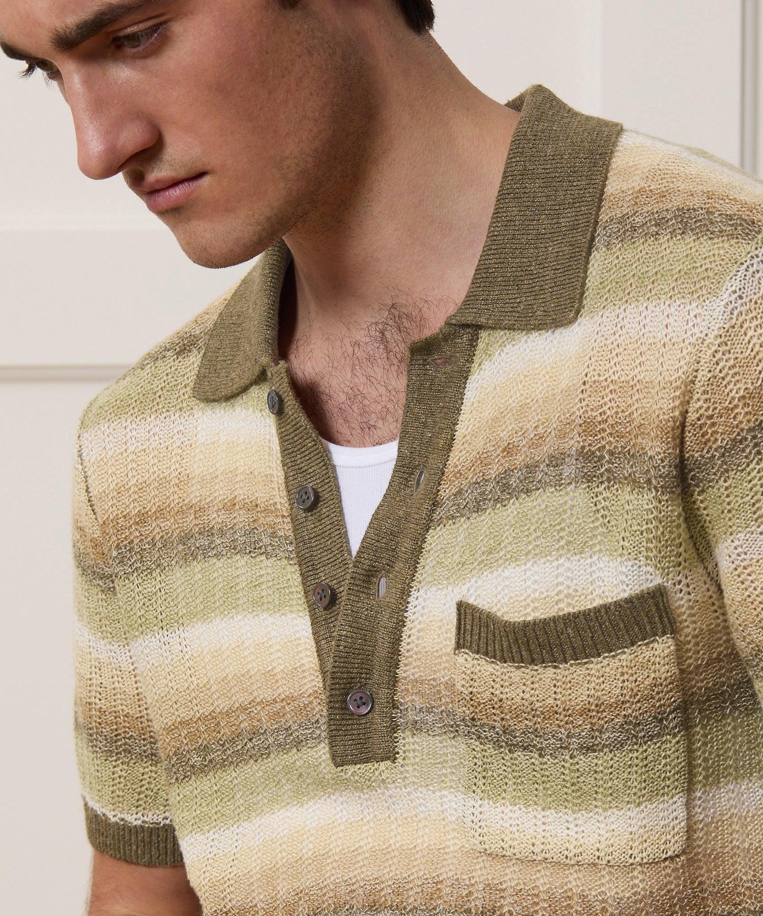 Linen Sweater Polo Product Image