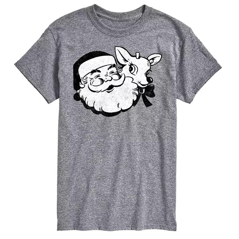 Mens Santa & Reindeer Graphic Tee Product Image