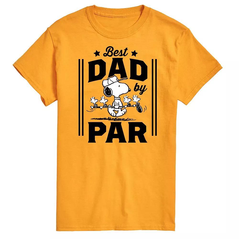 Mens Peanuts Best Dad By Par Graphic Tee Product Image