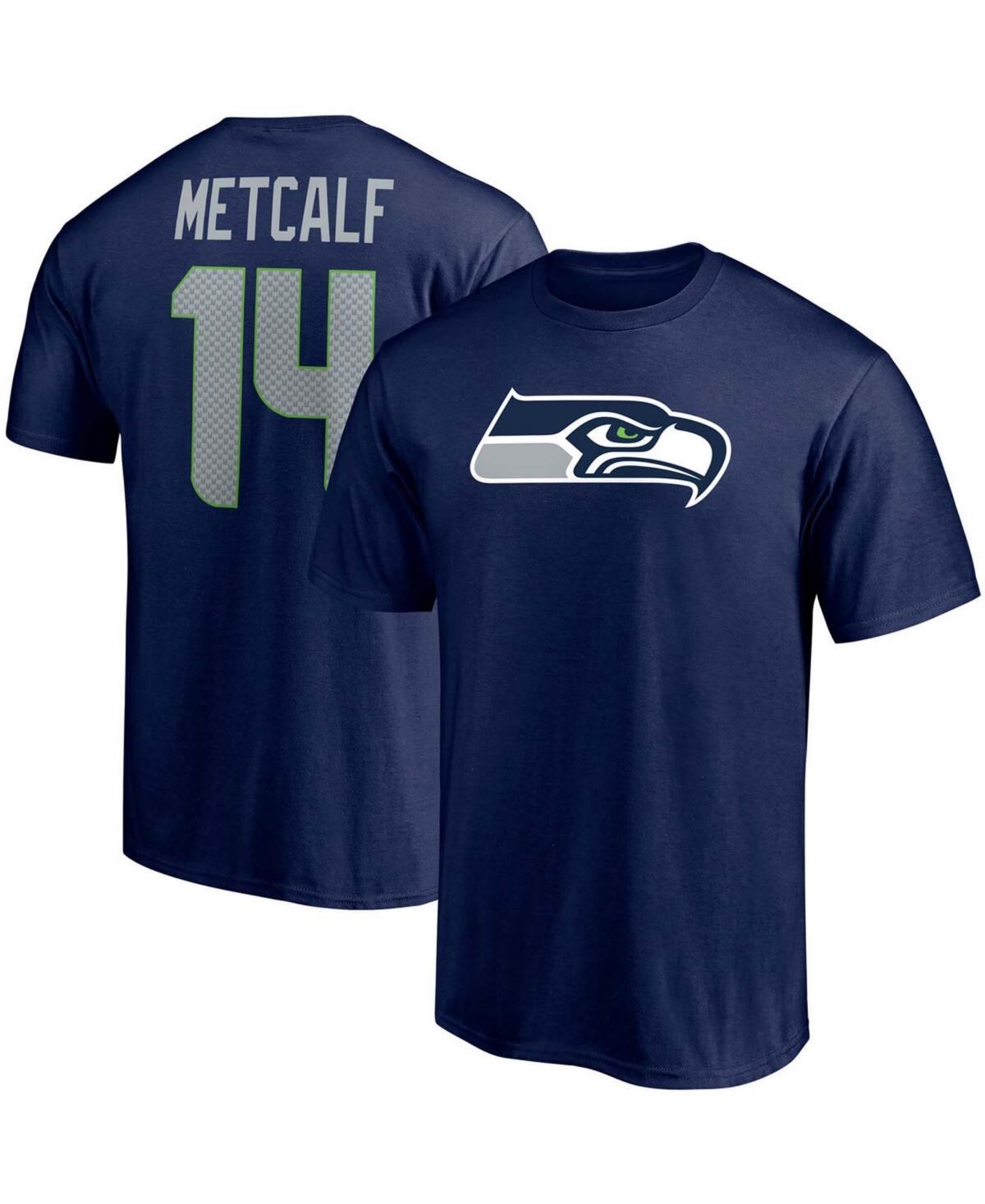 Men's Fanatics Branded DK Metcalf College Navy Seattle Seahawks Player Icon Name & Number T-Shirt, Size: Large, Blue Product Image