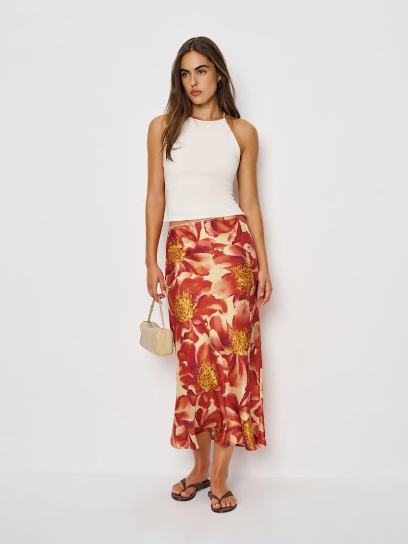 Layla Silk Skirt Product Image