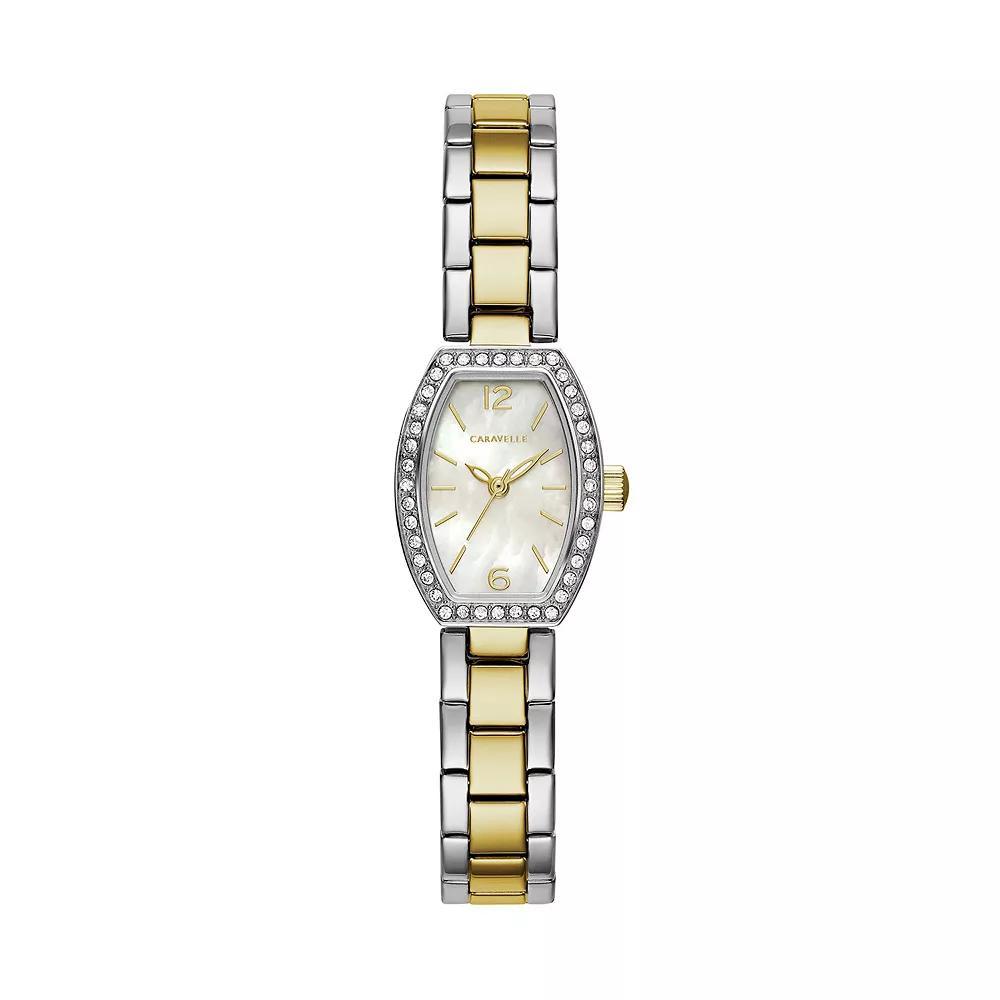 Caravelle by Bulova Womens Crystal Two Tone Stainless Steel Watch - 45L168 Product Image