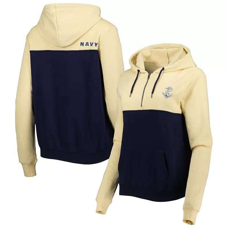 Womens Colosseum /Navy Navy Midshipmen Aidan Lightweight Half-Zip Hoodie Product Image