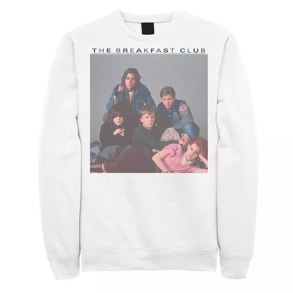 Men's Breakfast Club Group Portrait Old School Sweatshirt, Size: Large, White Product Image