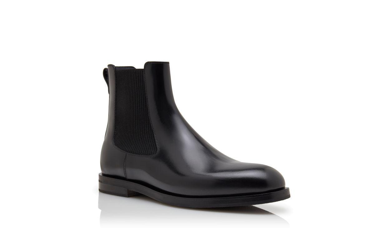 SEMPIONE Black Calf Leather Ankle Boots Product Image