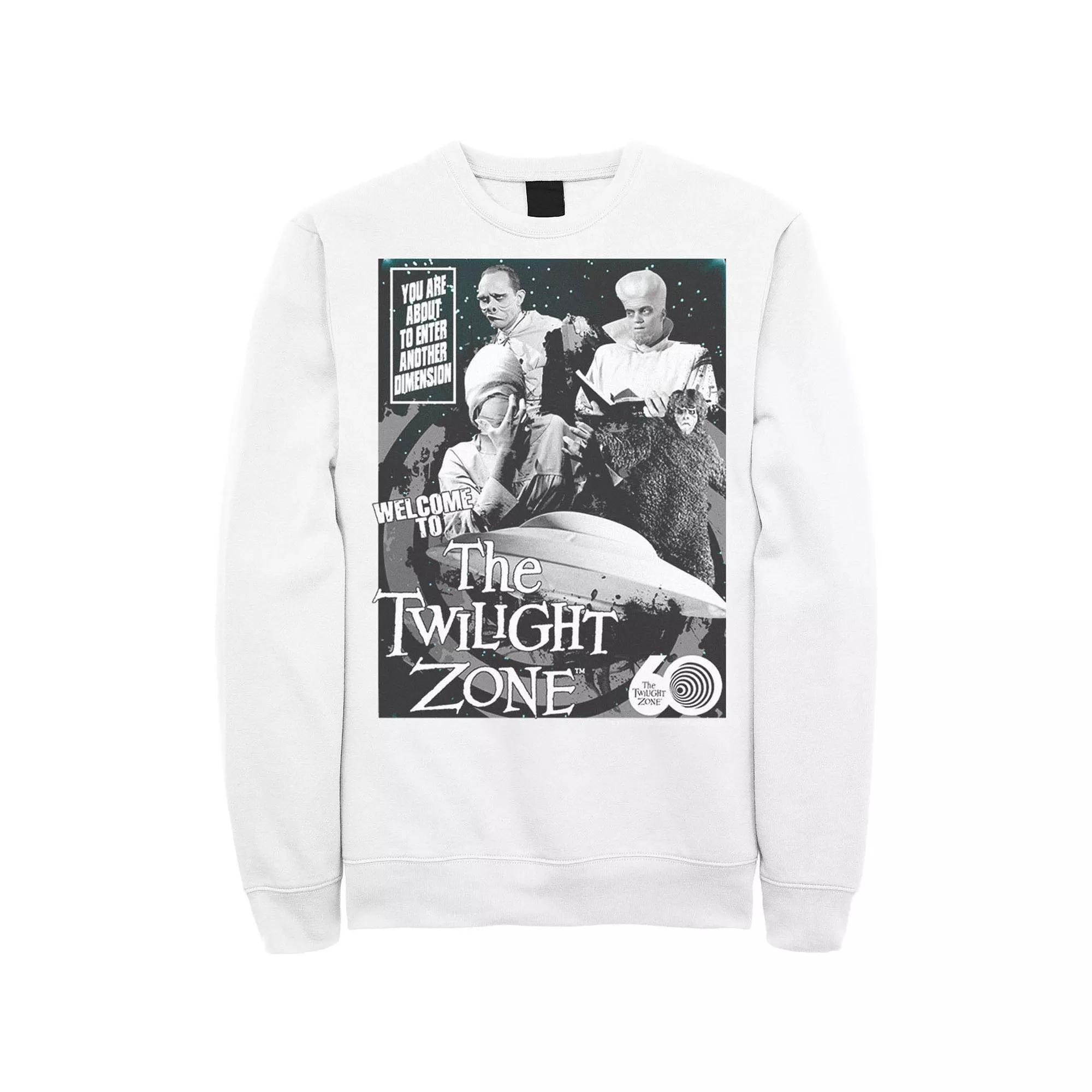 Men's CBS The Twilight Zone Comic 60th Sweatshirt, Size: XXL, Athletic Grey Product Image
