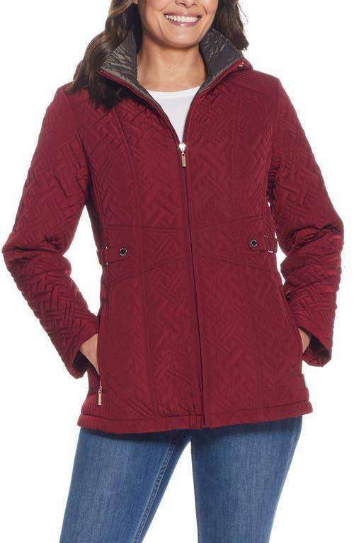 Women's Gallery Hooded Quilt Jacket, Size: Large, Black Product Image