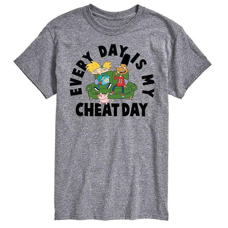 Big & Tall Hey Arnold! Every Day Is My Cheat Day Graphic Tee, Mens Product Image
