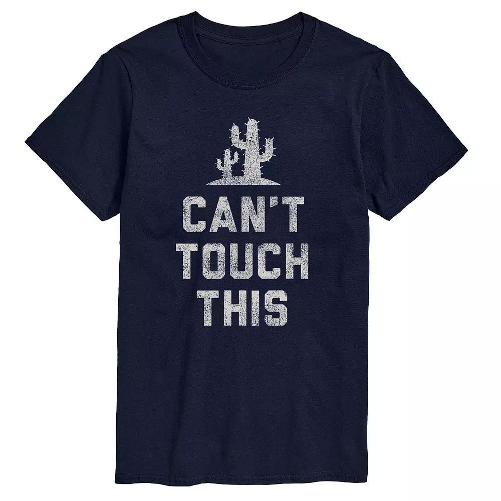 Big & Tall Cant Touch This Cactus Graphic Tee, Mens Blue Product Image