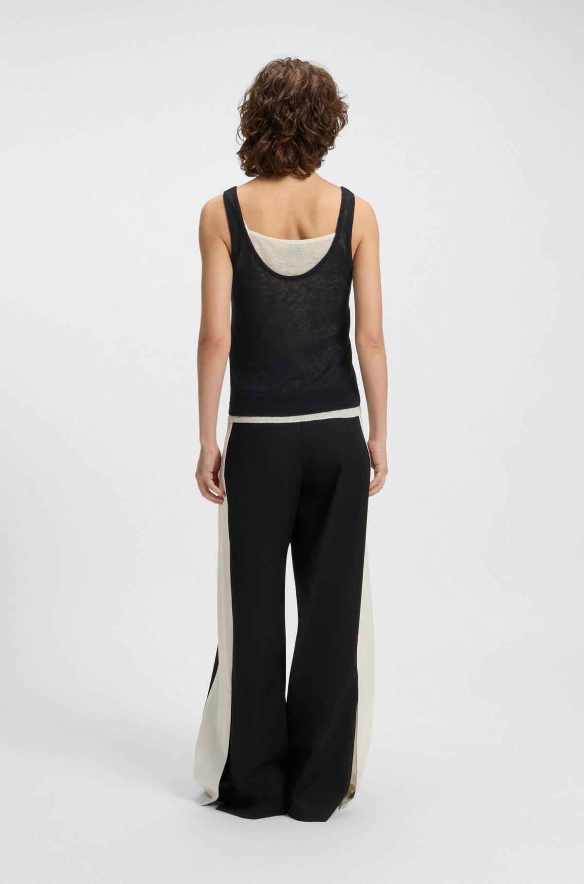 Knitted vest top with layered design Product Image