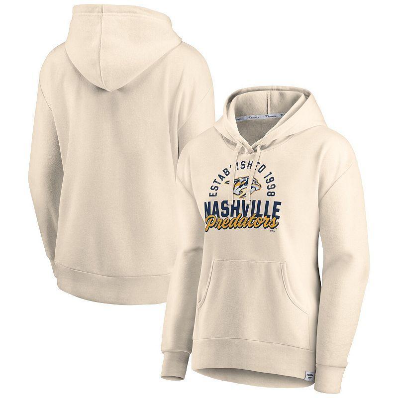 Womens Fanatics Branded Cream Nashville Predators Carry the Puck Pullover Hoodie Product Image
