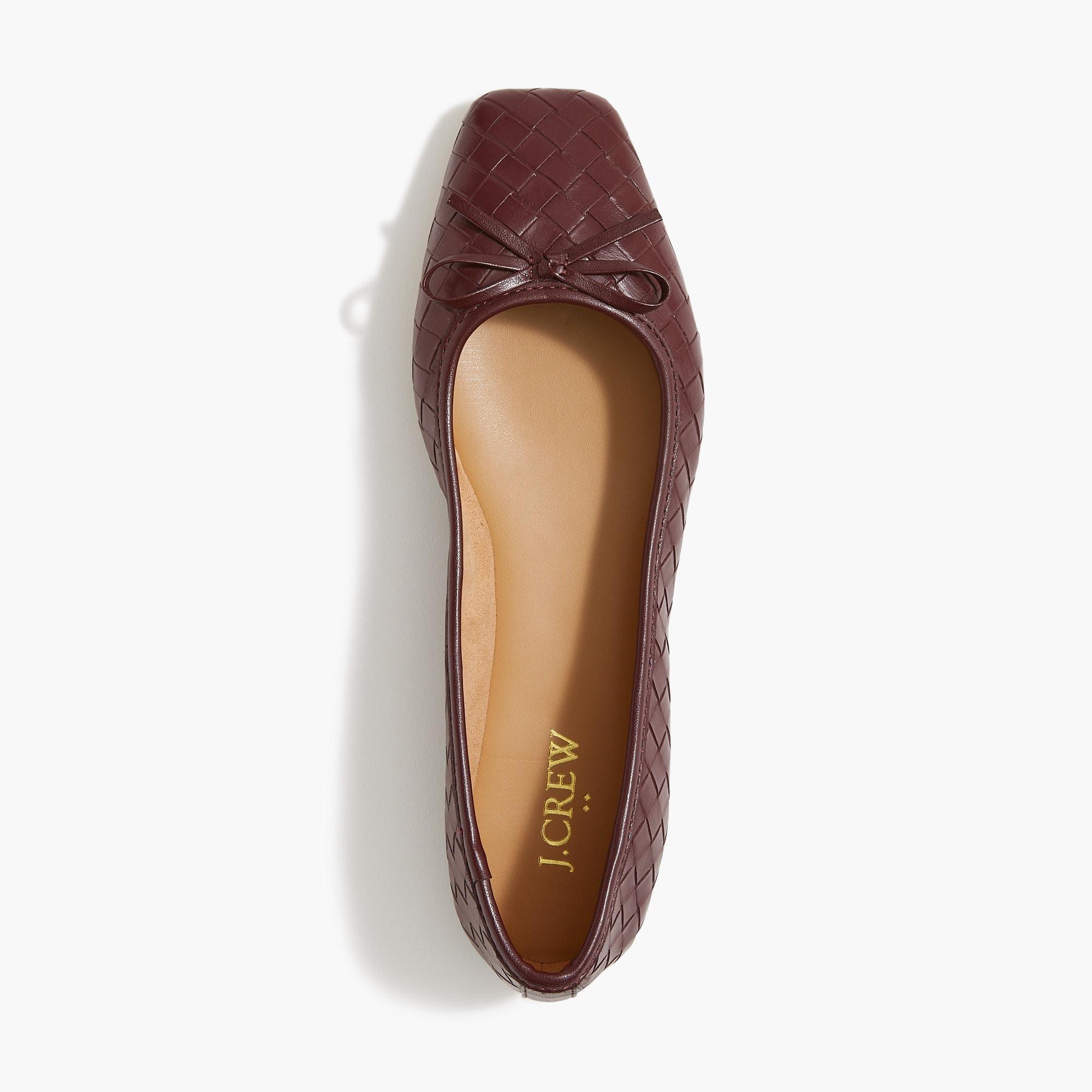 Woven square-toe ballet flats Product Image