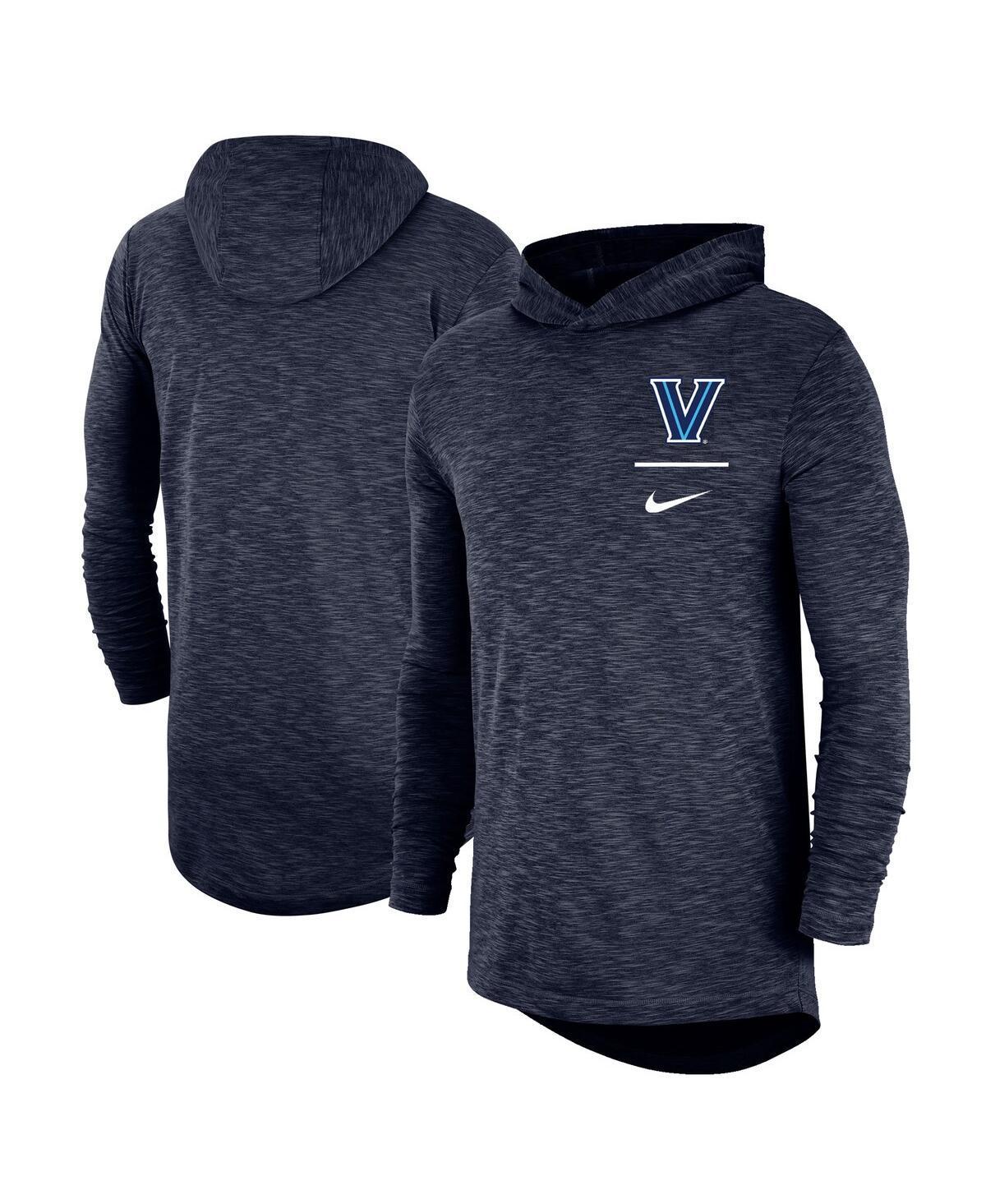 Men's Nike Navy Villanova Wildcats Slub Performance Long Sleeve Hoodie T-Shirt, Size: 2XL, Blue Product Image