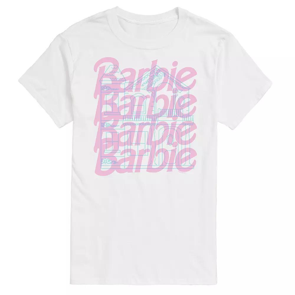 Big & Tall Barbie Logo House Stacked Graphic Tee, Mens Product Image