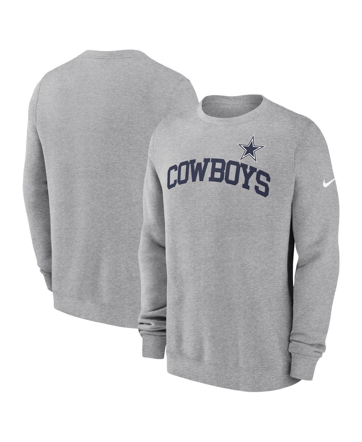 Mens Nike Heather Gray Dallas Cowboys Club Pullover Sweatshirt Product Image