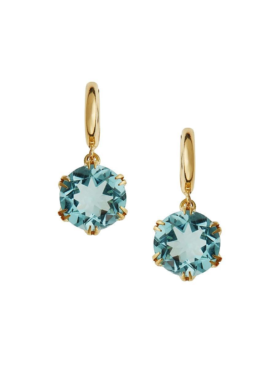 Womens Crown 18K Yellow Gold & Gemstone Drop Earrings Product Image