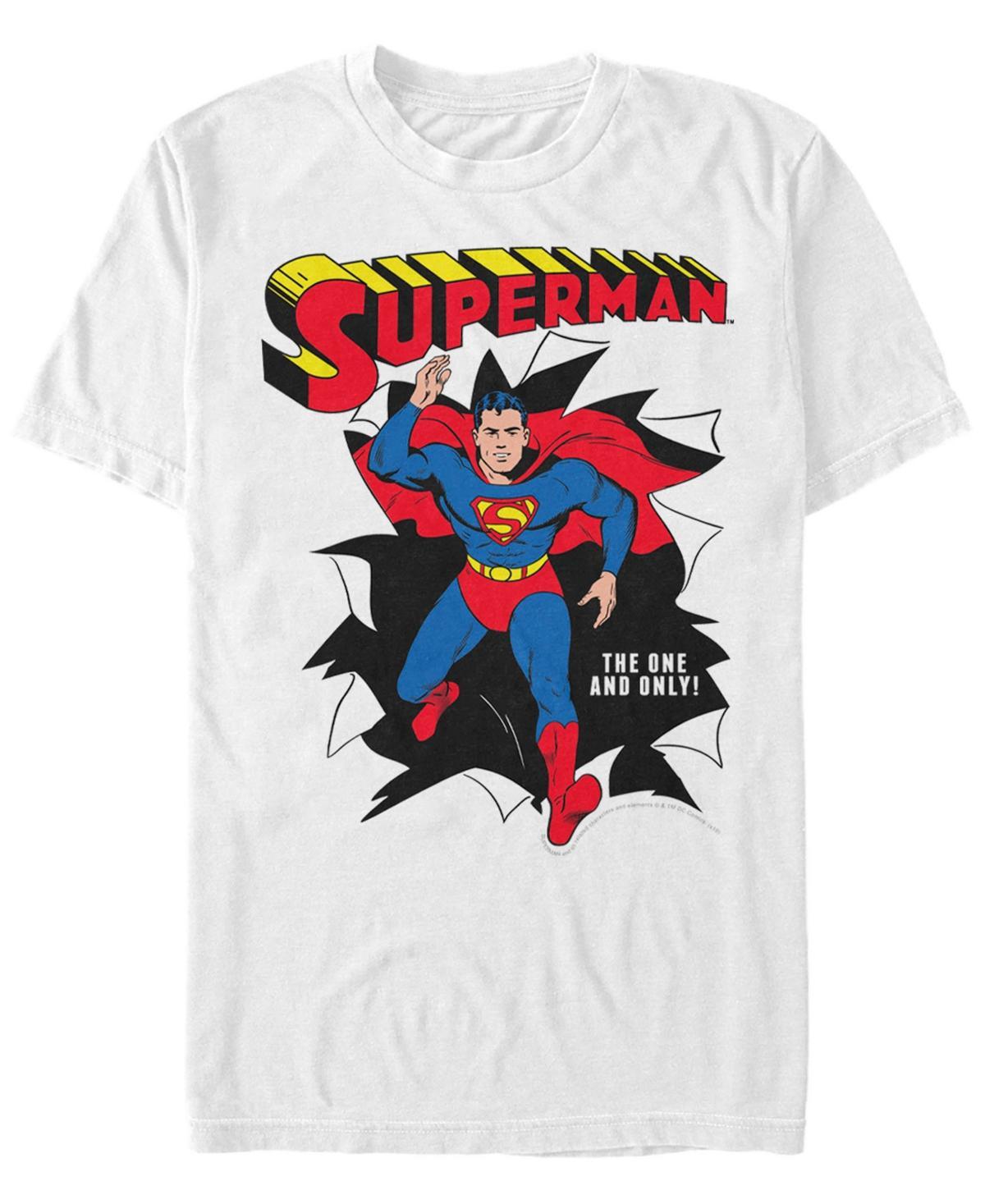 Men's DC Comics Superman The One And Only Vintage Portrait Graphic Tee, Size: XL, White Product Image