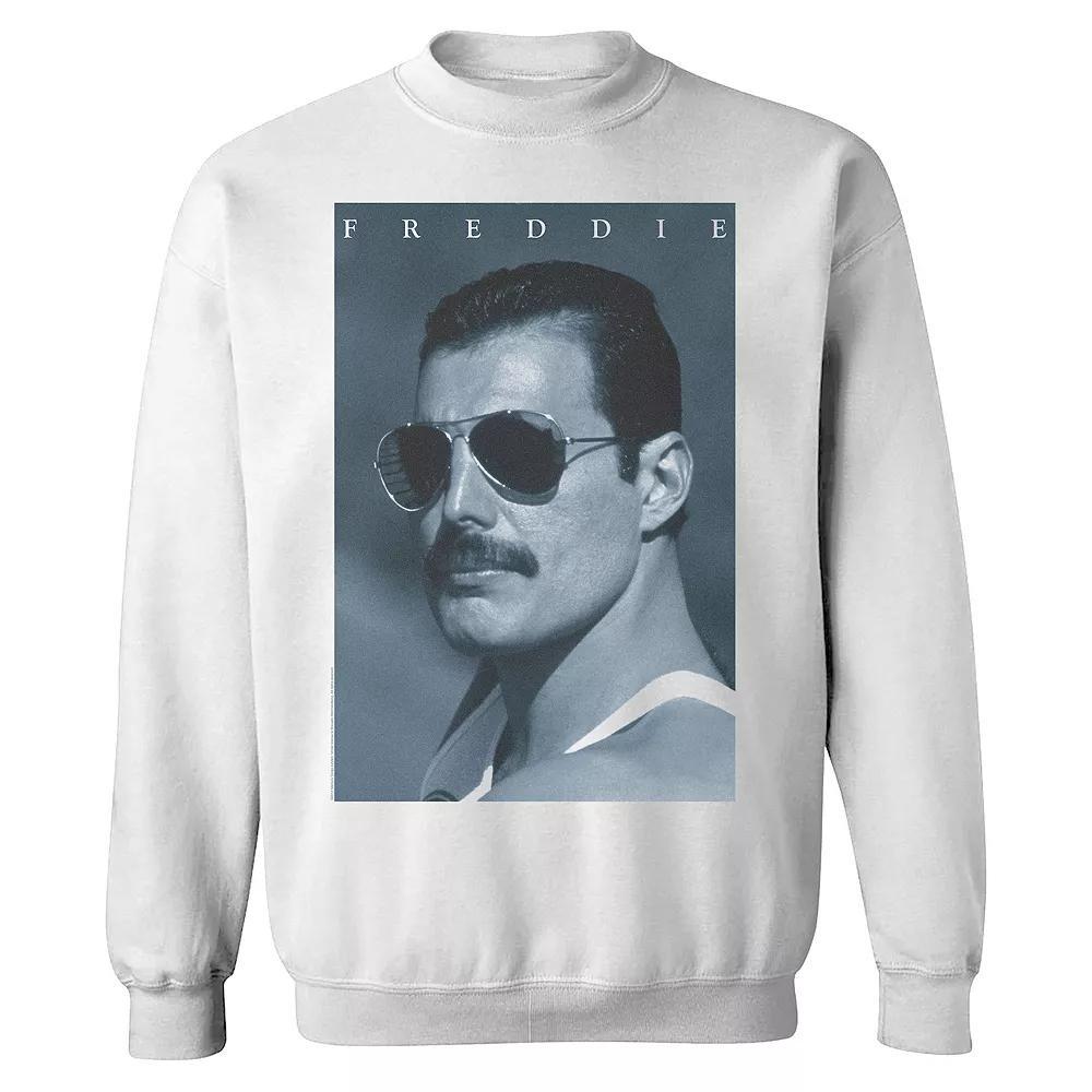 Men's Freddie Mercury Blue Sweatshirt, Size: XL, White Product Image