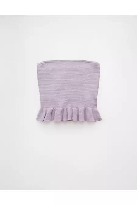 AE Cropped Peplum Sweater Tube Top Women's Product Image