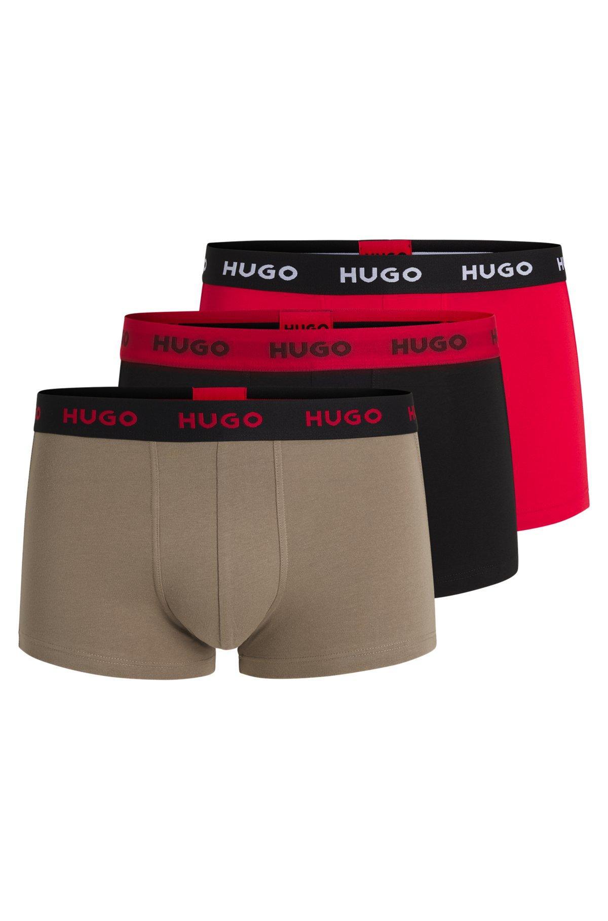 Three-pack of stretch-cotton trunks with logo waistbands Product Image