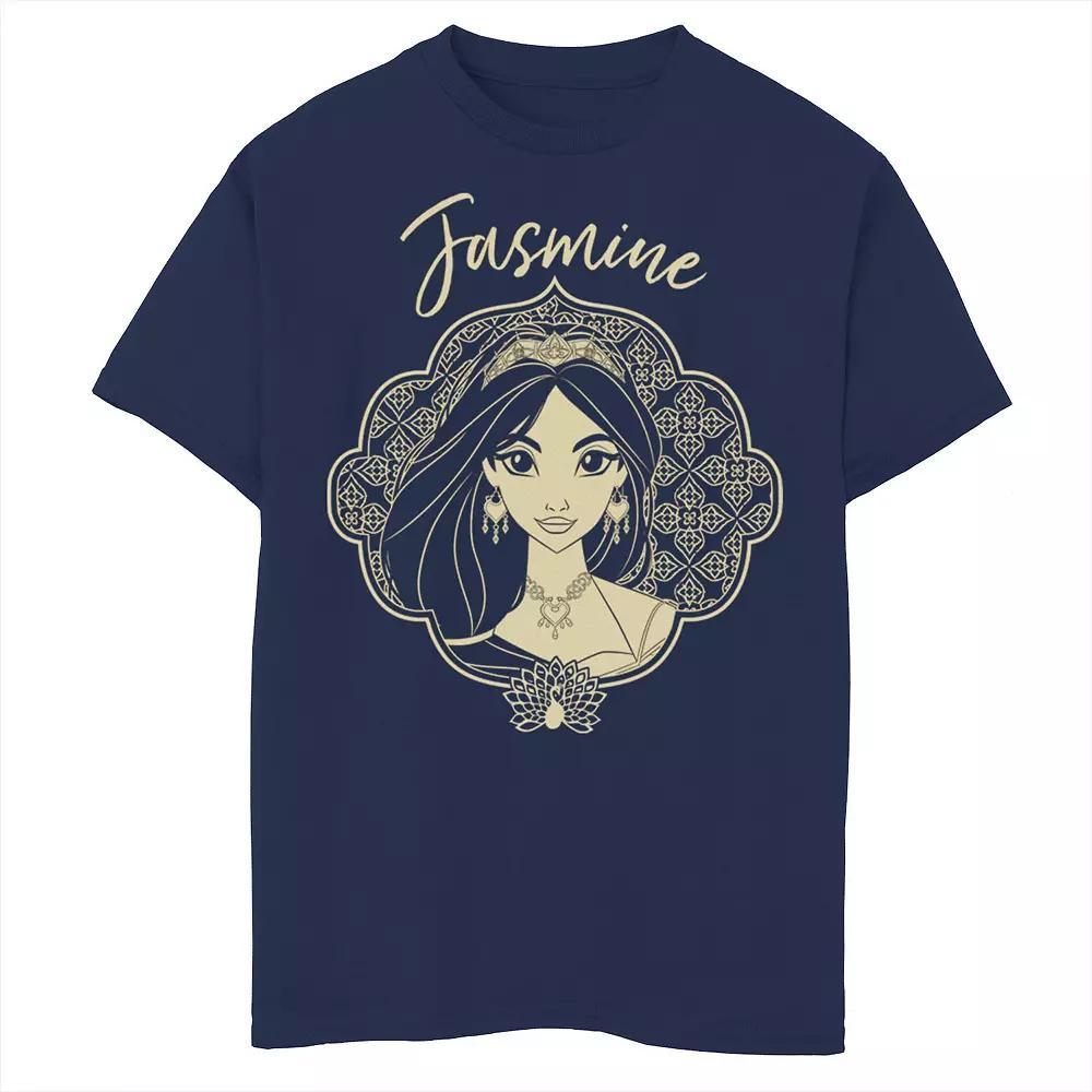 Disney's Aladdin Boys 8-20 Live Action Jasmine Framed Portrait Graphic Tee, Boy's, Size: XL, Blue Product Image