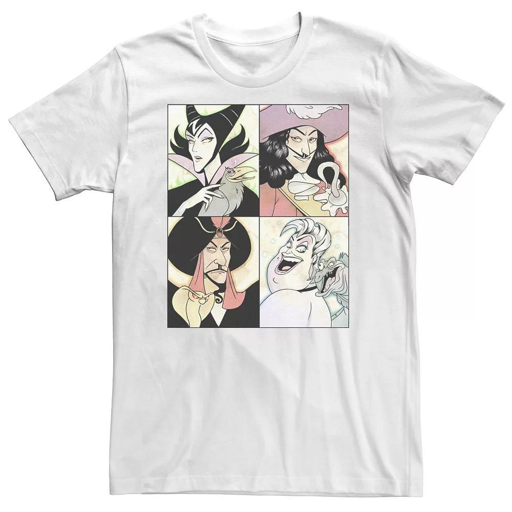 Disney Villains Big & Tall Anime Watercolor Panels Tee, Men's, Size: XL Tall, White Product Image