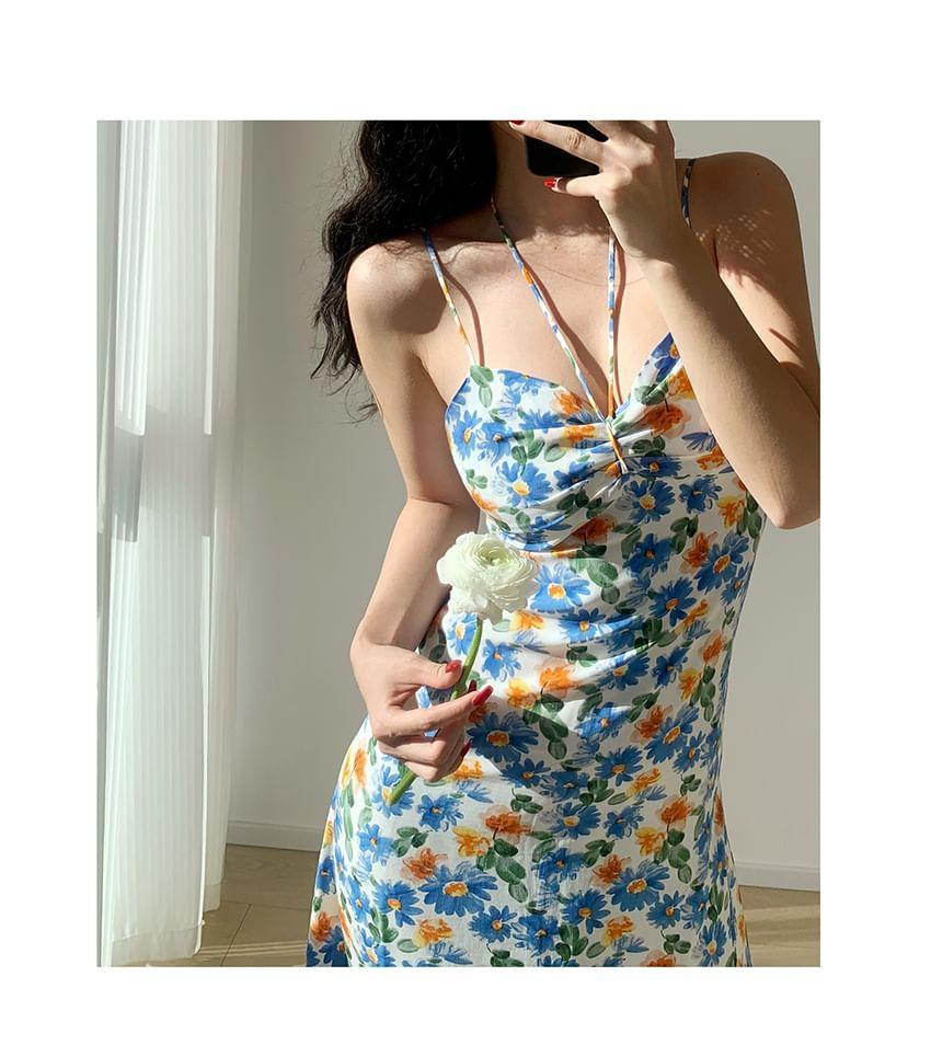 Spaghetti Strap Floral Midi Sundress Product Image