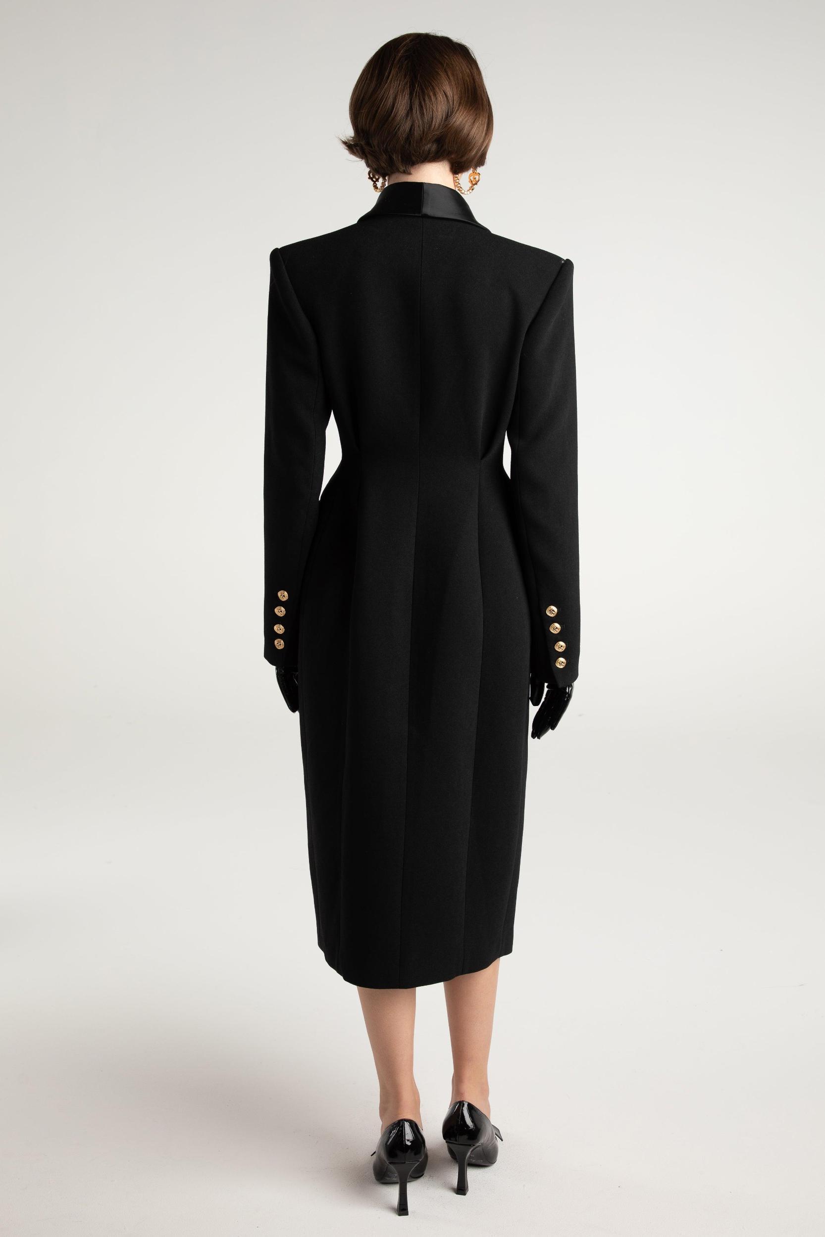 Evie Long Suit Jacket (Black) Product Image