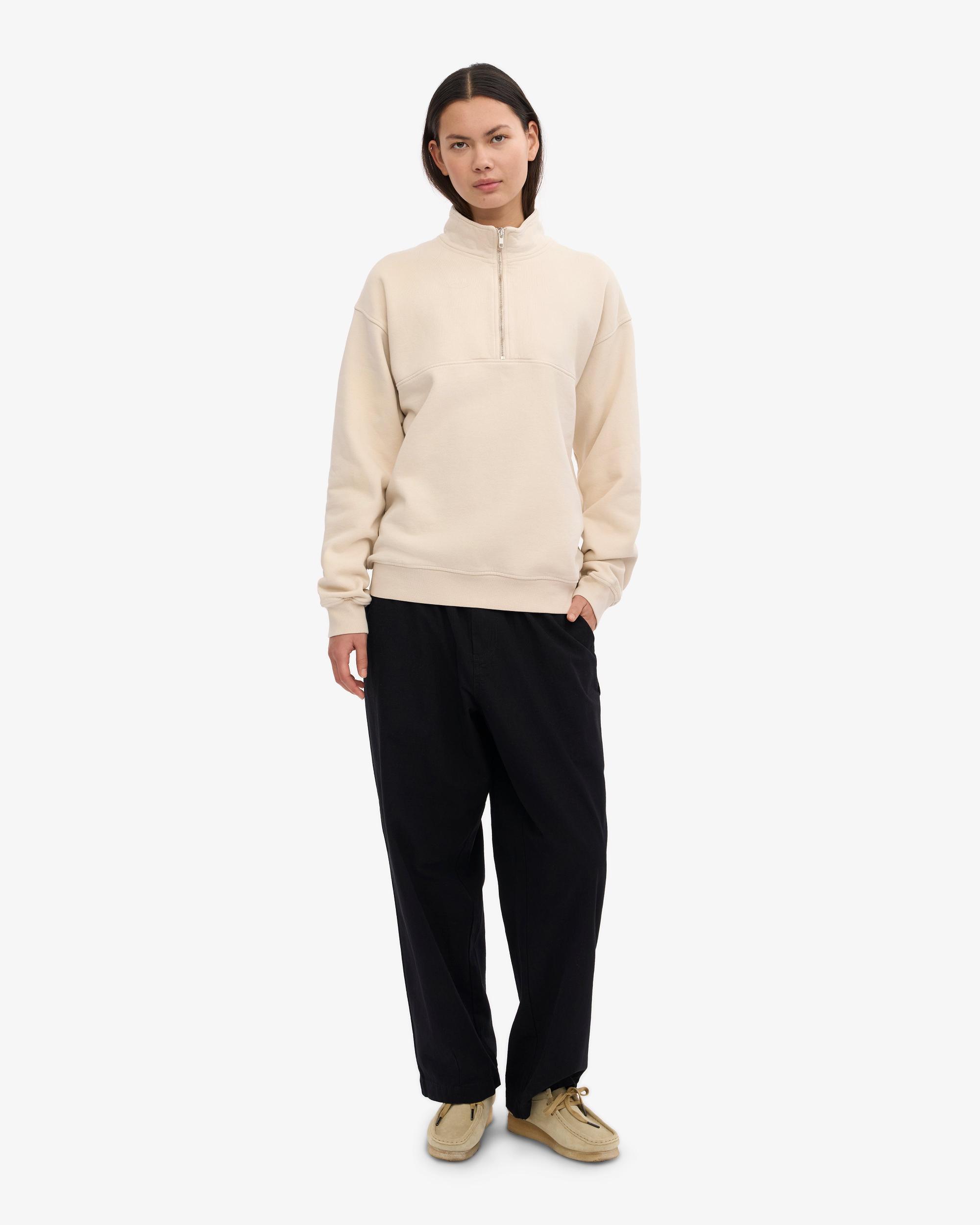 Organic Quarter Zip - Ivory White Product Image