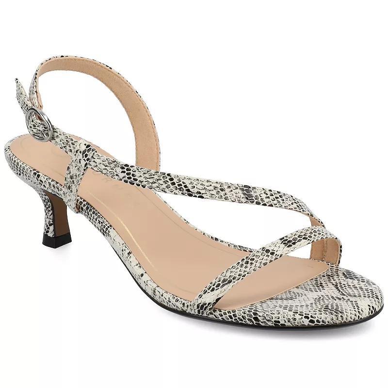 Journee Jemry Womens Crossover Strap Kitten Heel Dress Sandals Product Image