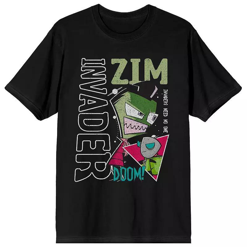 Men's Invader Zim Bootleg Style Tee, Size: XL, Black Product Image