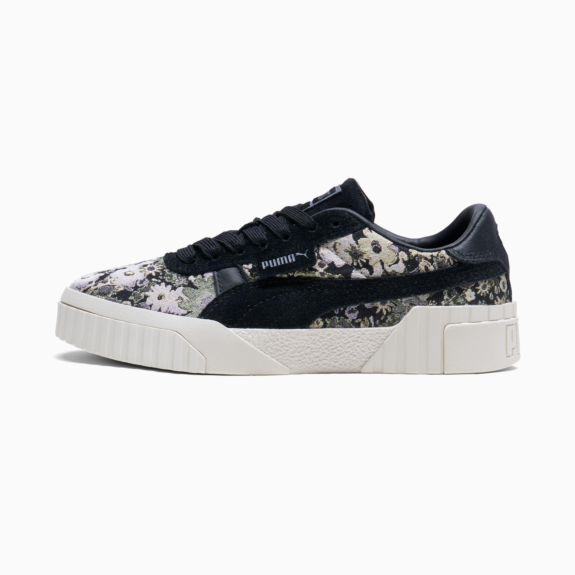 PUMA Cali OG Dark Floral Women's Sneakers in Black/Galactic Grey Product Image