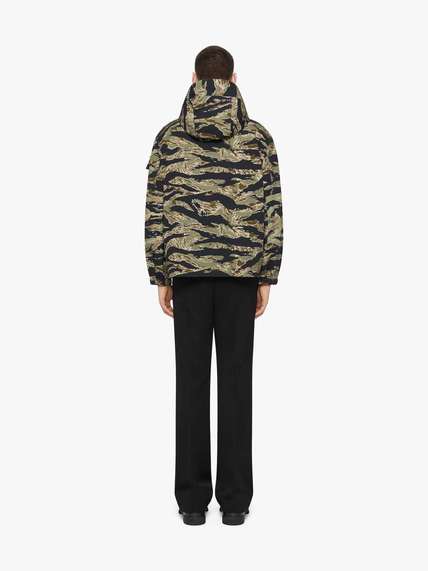 Windbreaker in cotton with camo print Product Image