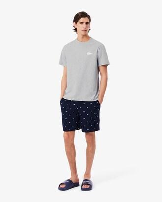 Crocodile Print Cotton Loungewear T-Shirt Product Image