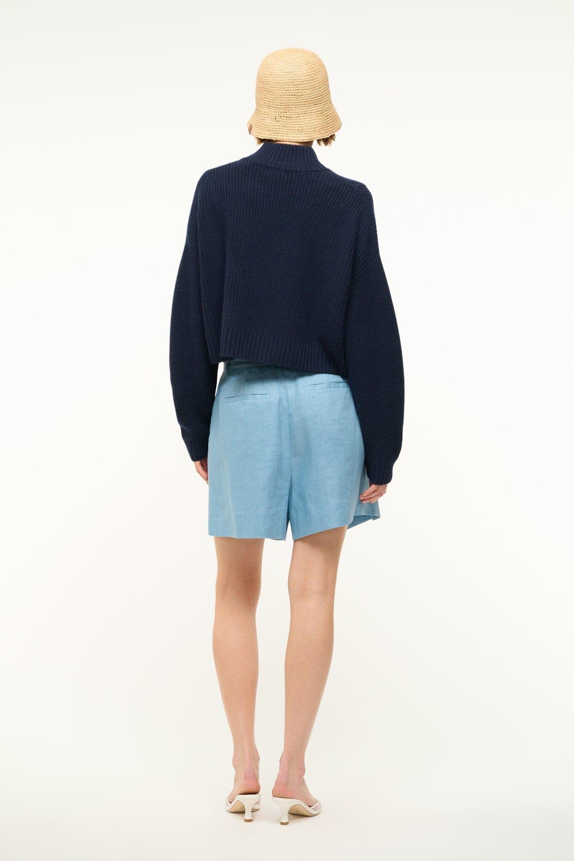 CRUZ LINEN SHORT | SLATE BLUE Product Image