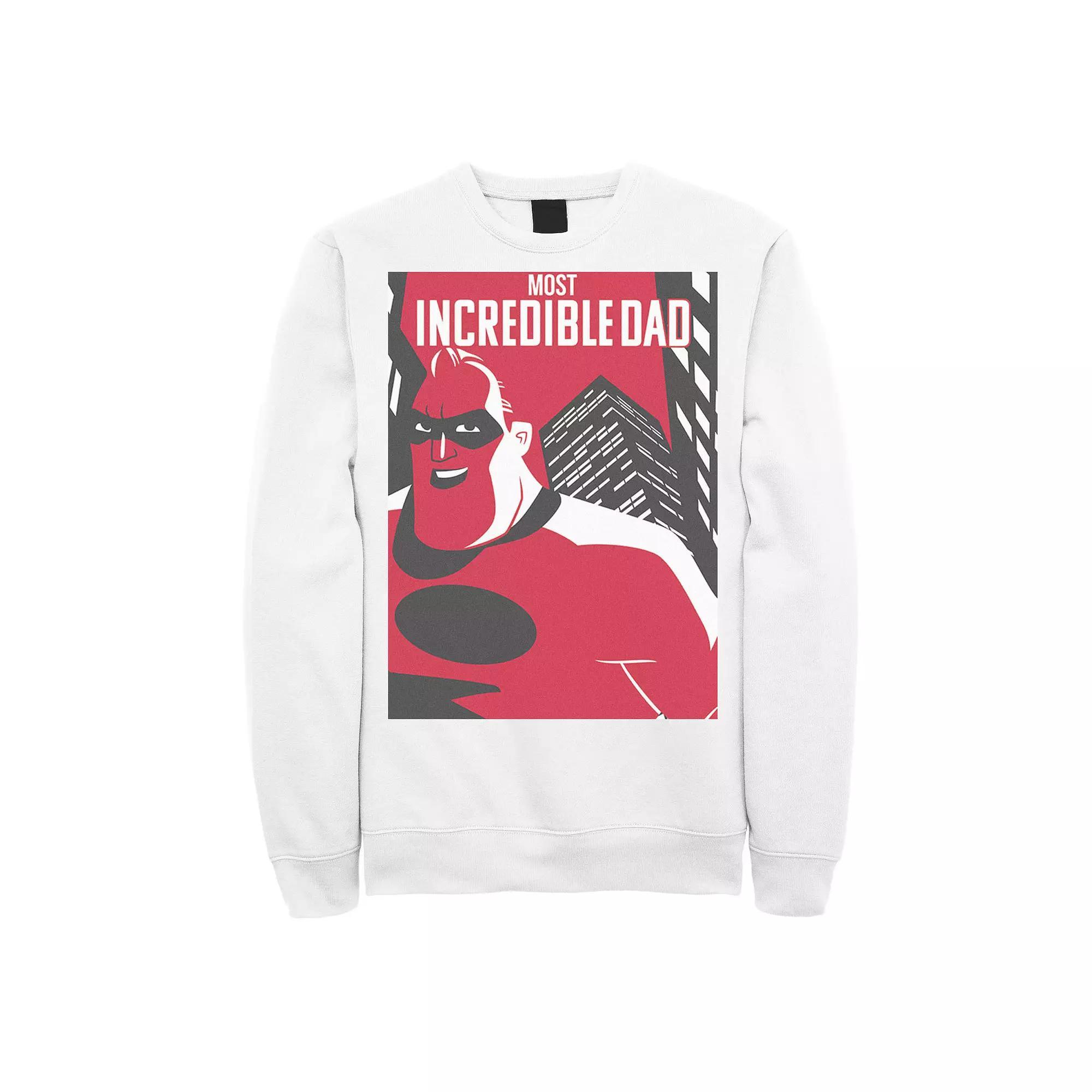 Disney / Pixar's The Incredibles 2 Men's Dad Poster Hoodie, Size: Small, White Product Image