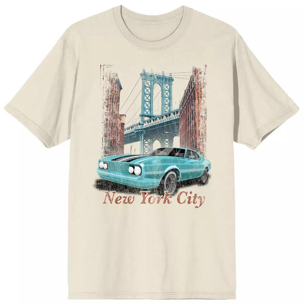 Men's Car Fanatic New York City Graphic Tee, Size: Small, Off White Product Image