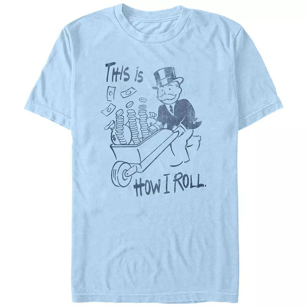 Men's Monopoly This Is How I Roll Graphic Tee, Size: Medium, Light Blue Product Image