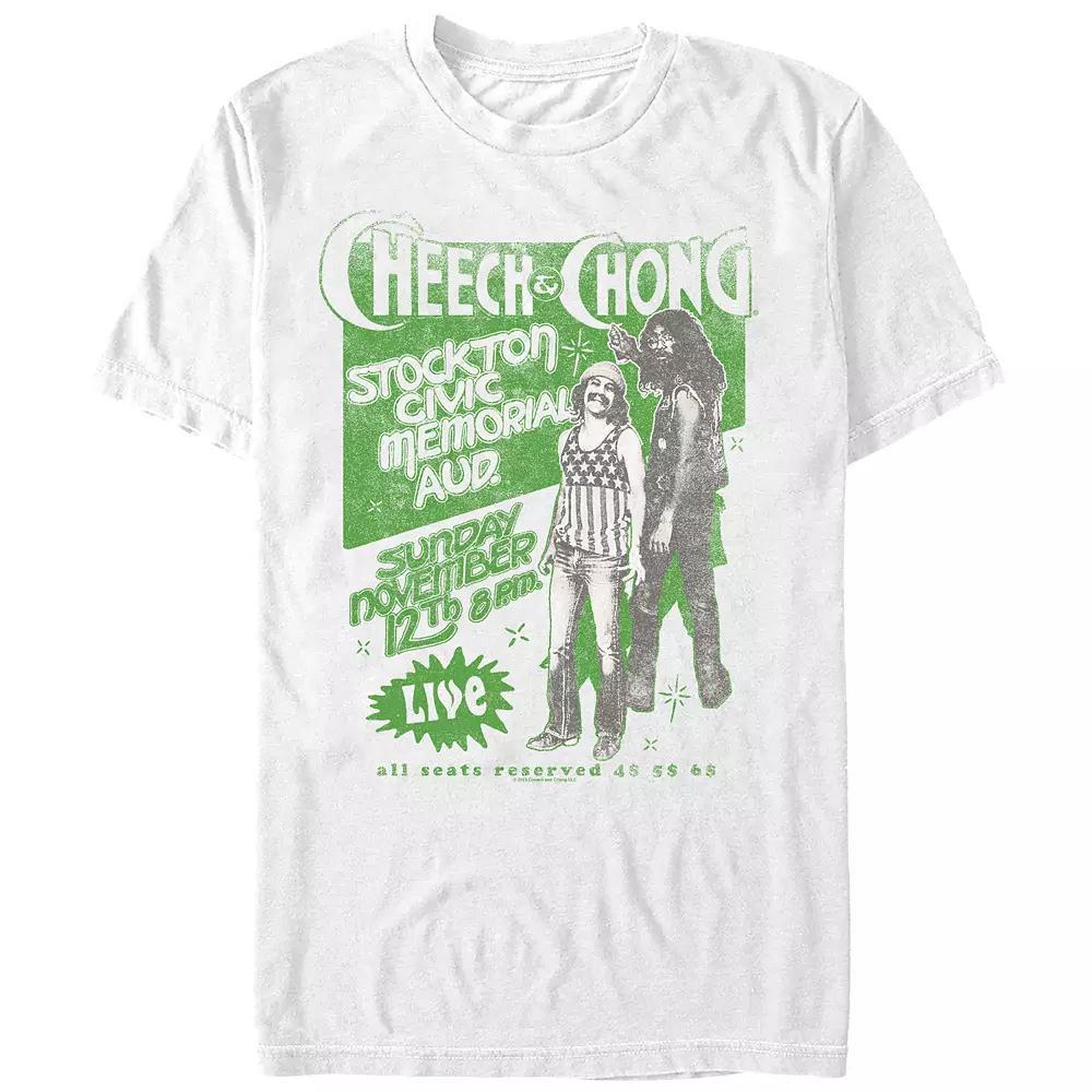 Men's Cheech & Chong Vintage Ad Graphic Tee, Size: Medium, White Product Image