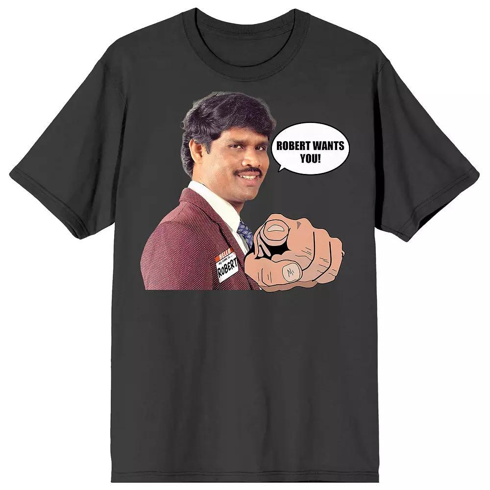 Men's Screenshot Energy Meme "Robert Wants You" Tee, Size: XXL, Black Product Image