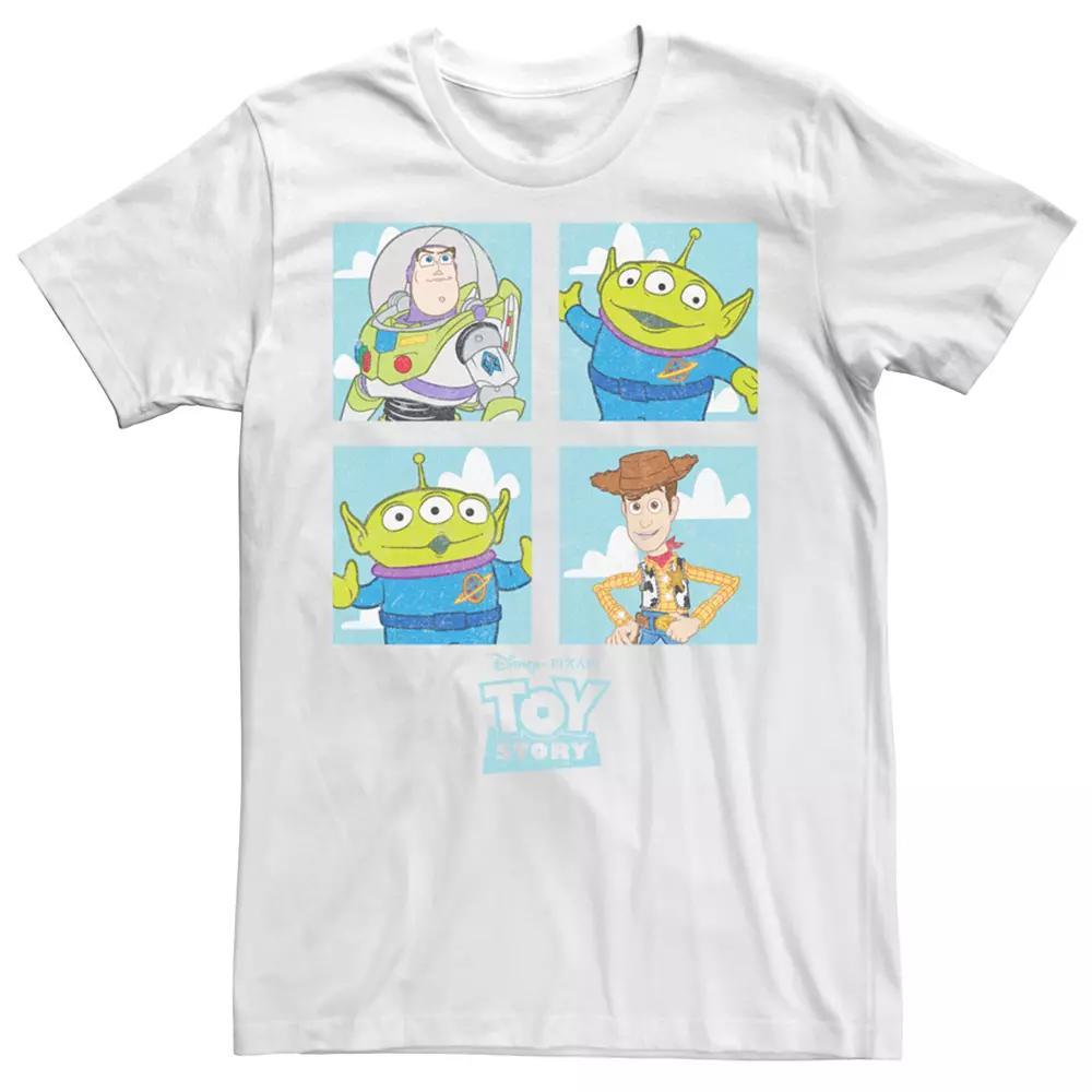 Men's Disney / Pixar's Toy Story Buzz Alien Woody Group Shot Tee, Size: Large, White Product Image