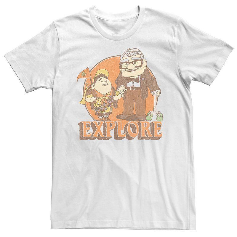 Big & Tall Disney / Pixar Up Explore Tee, Men's, Size: XL Tall, White Product Image
