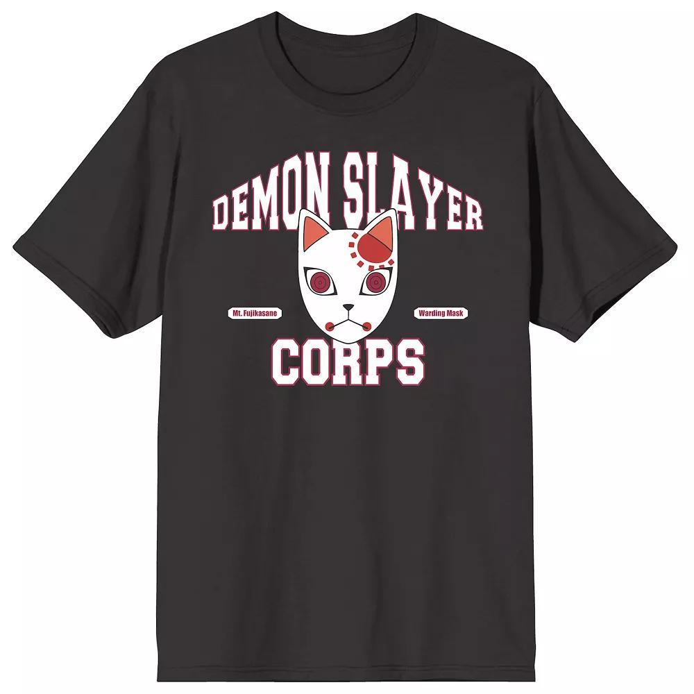 Men's Demon Slayer Corps Tanjiro Short Sleeve Graphic Tee, Size: Small, Black Product Image