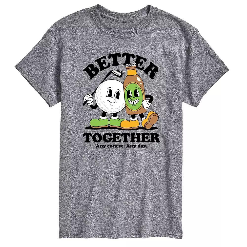 Mens Golf Mascots Better Together Graphic Tee Grey Gray Product Image