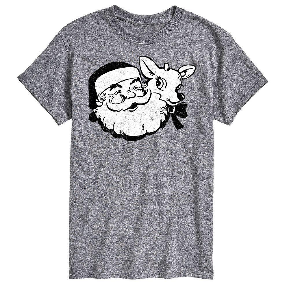 Mens Santa & Reindeer Graphic Tee Product Image