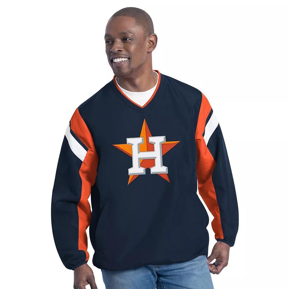 Men's G-III Sports by Carl Banks Navy Houston Astros Double Coverage V-Neck Pullover, Size: Large, Blue Product Image