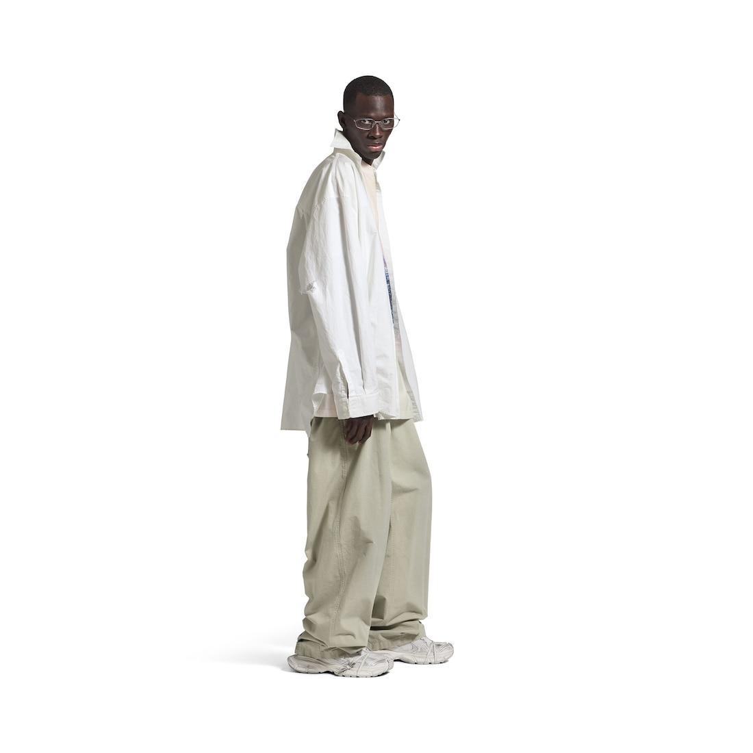Men's Layered Shirt in White Product Image