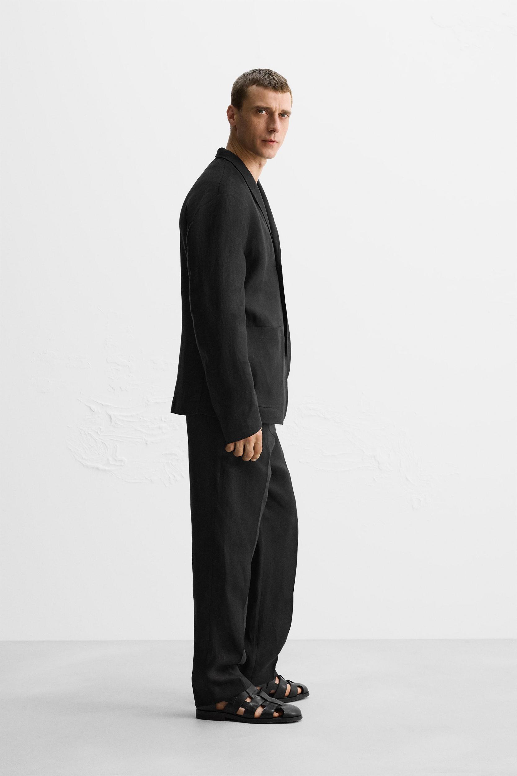 LIMITED EDITION 100% LINEN RELAXED FIT SUIT BLAZER Product Image