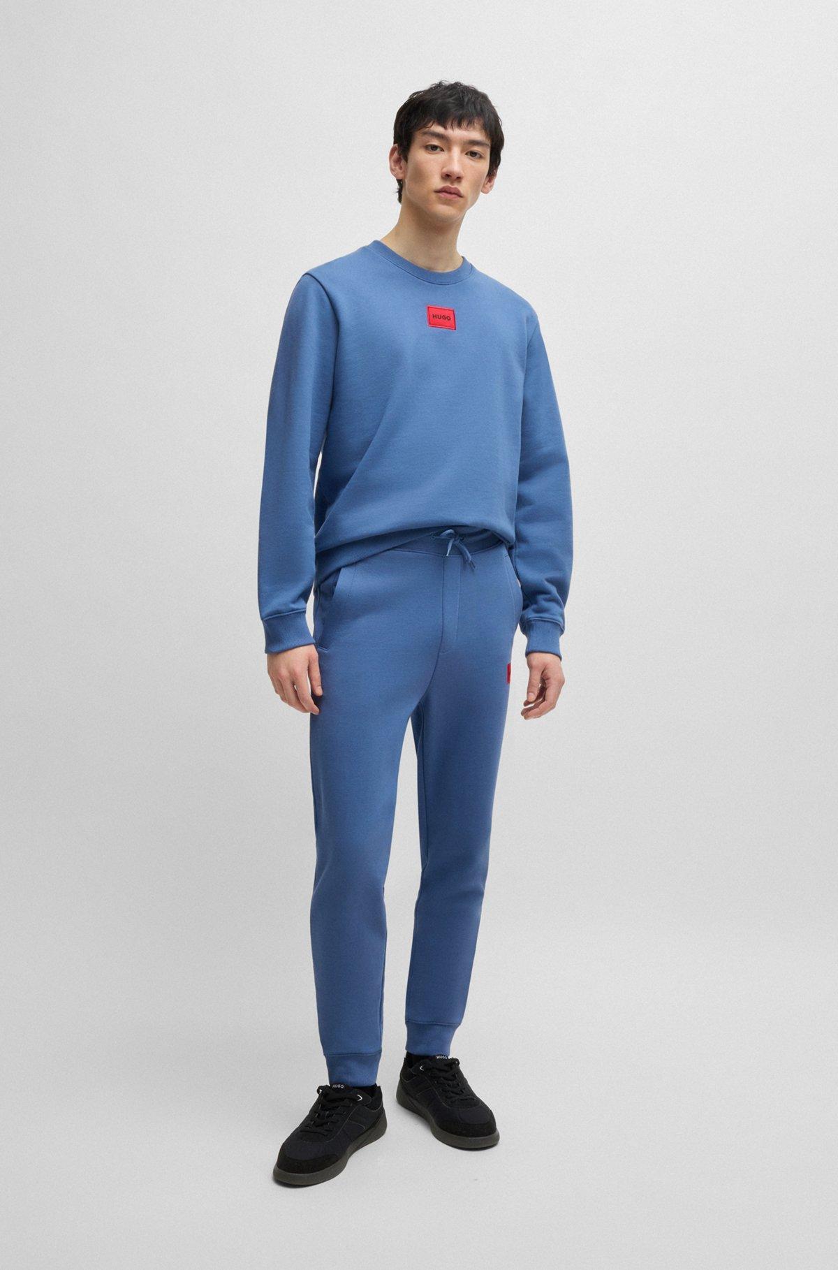 Cotton-terry regular-fit sweatshirt with logo label Product Image